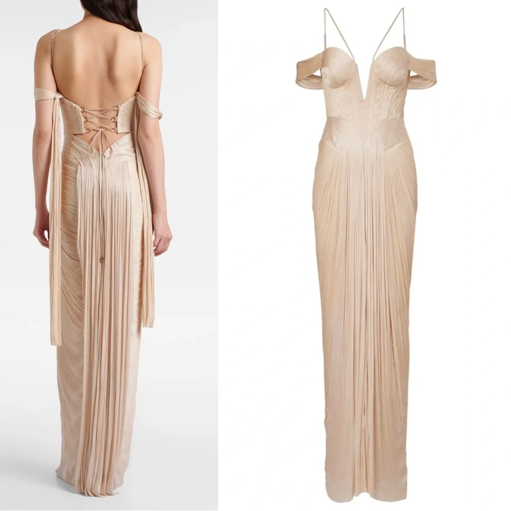 Maria Lucia Hohan Camilla Metallic Silk Bustier Gown $3,730 - Picture 2 of 10